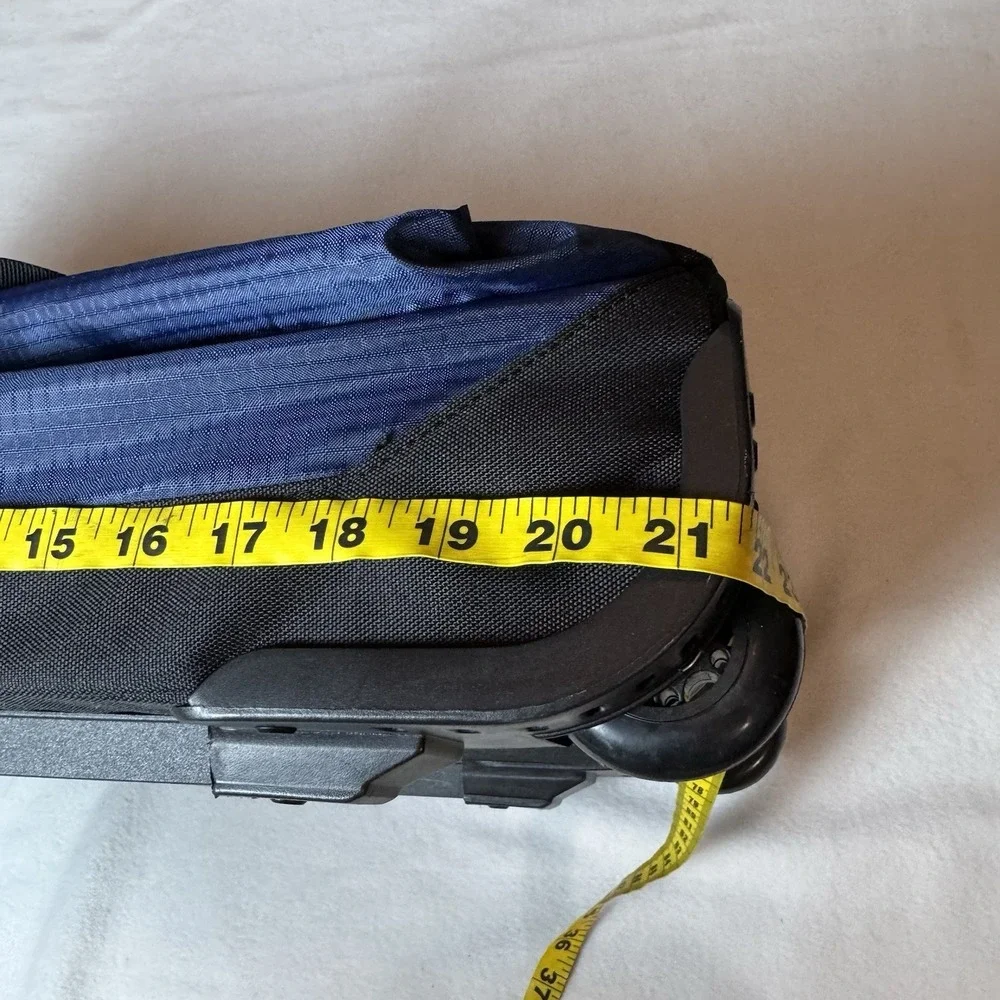 Eddie Bauer Traverse 22 Rolling Duffel Luggage Bag Carry On Duffle Suitcase Blue